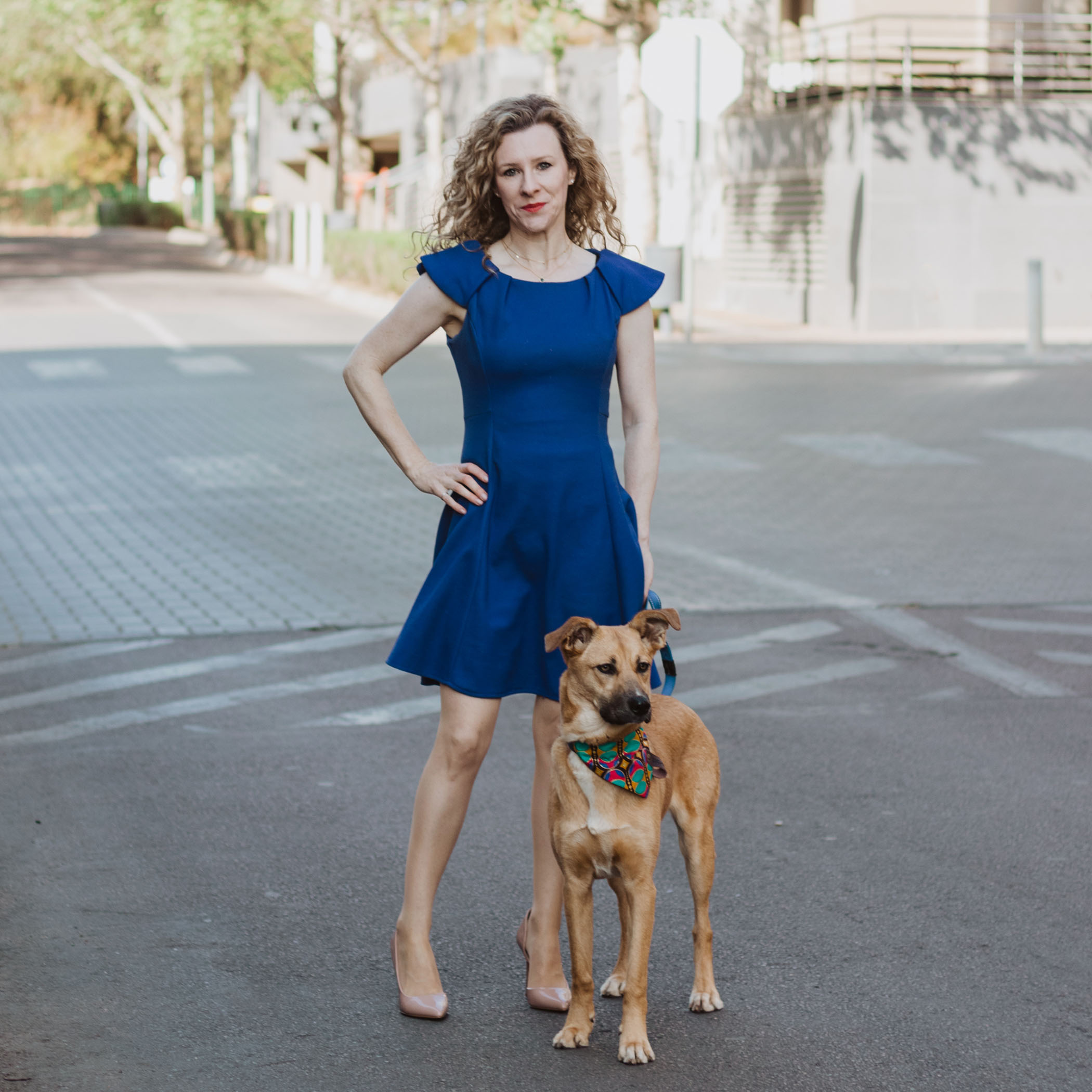 Life and business coach Emma O'Brien with her dog, Ziggy